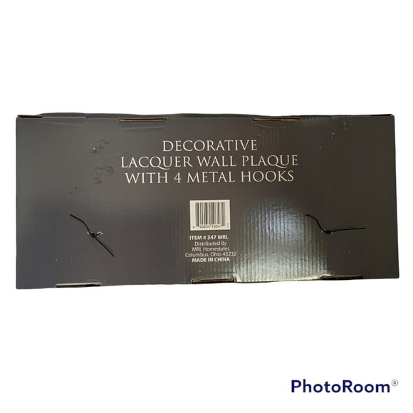 Dog Bone Shape Wall Plaque Wall Hooks Decorative Lacquer 4 Metal Hooks 7” X 16” - Picture 5 of 7